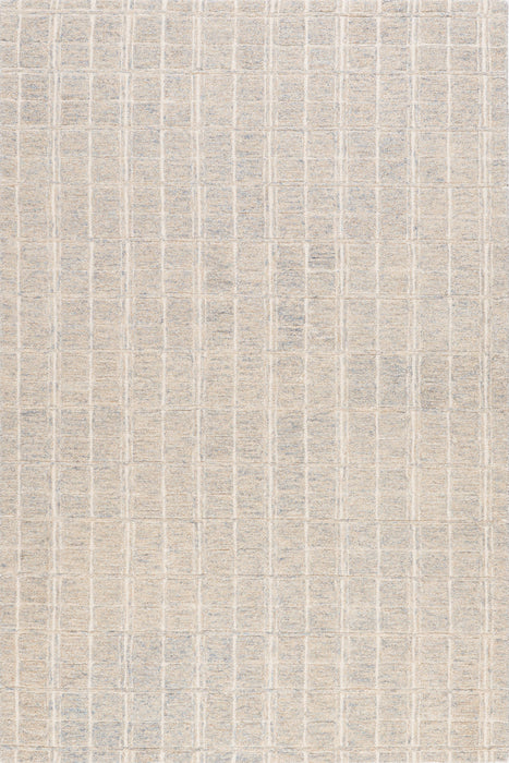 Checkered Area Rug Blue Grey Handmade Soft Texture 120x180 cm