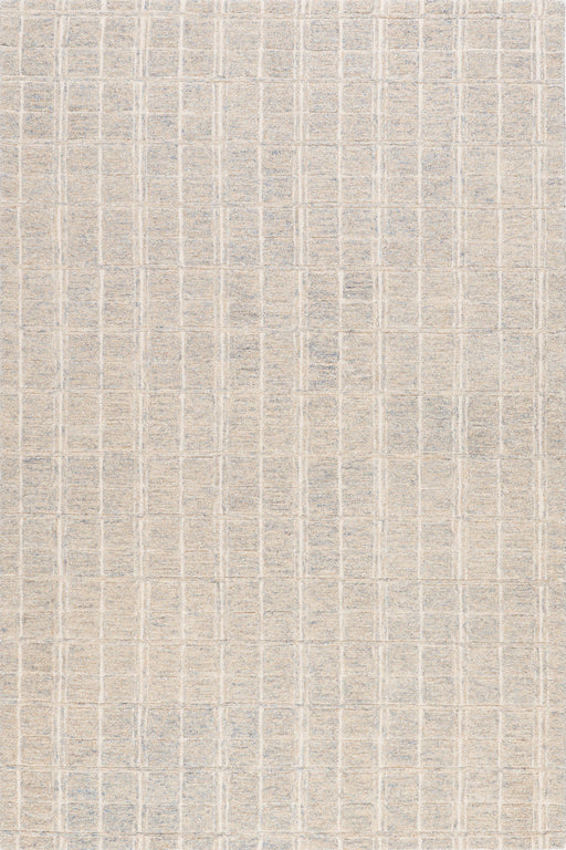 Checkered Area Rug Blue Grey Handmade Soft Texture 120x180 cm