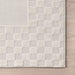 Checkered Border Area Rug 120x180 cm Cream