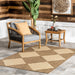 Checkered Indoor Outdoor Rug 120x180 cm Brown