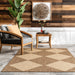 Checkered Indoor Outdoor Rug 120x180 cm Brown