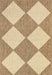 Checkered Indoor Outdoor Rug 120x180 cm Brown