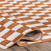 Checkered Orange Box Area Rug 120x160 cm