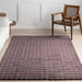 Checkered Plush Washable Rug 140x200 cm Dark Brown