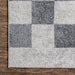 Checkered Washable Area Rug 120x180 cm Grey