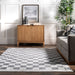 Checkered Washable Area Rug 120x180 cm Grey