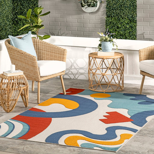 Chelsie Indoor Outdoor Multicolor Area Rug 160 cm