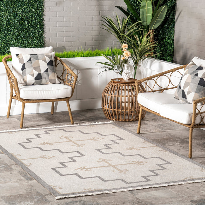 Cherey Beige Indoor Outdoor Area Rug 120cm x 180cm