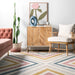 Chevron Area Rug 160cm Beige Durable Design