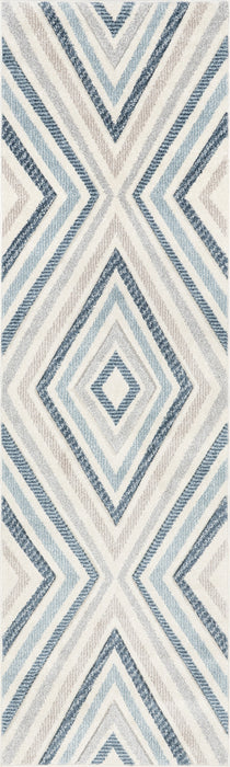 Chevron Area Rug 160x230 cm Blue