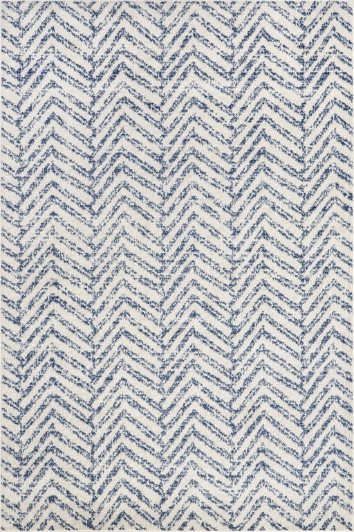 Chevron Area Rug 160x230 cm Blue