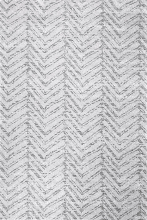 Chevron Area Rug 160x230 cm Grey Color