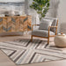 Chevron Area Rug 160x230 cm Grey Durable Design