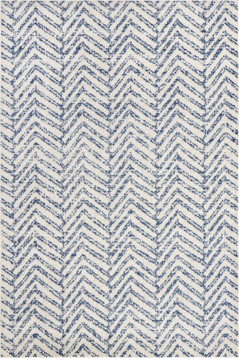 Chevron Area Rug Blue 160x230 cm