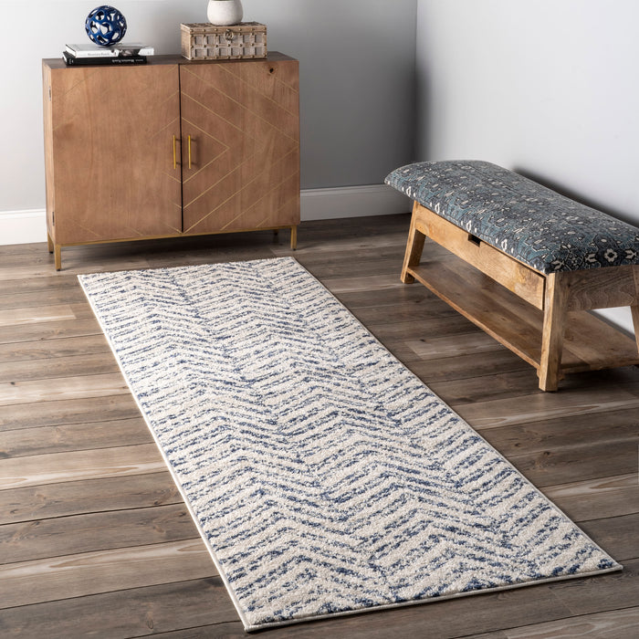 Chevron Area Rug in Blue 160x230 cm