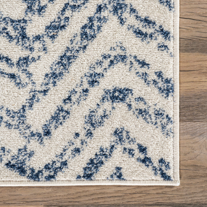 Chevron Area Rug in Blue 160x230 cm