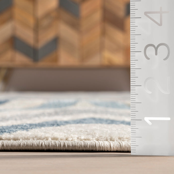 Chevron Area Rug in Blue Color 160x230 cm