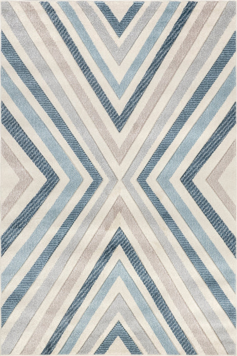 Chevron Area Rug in Blue Color 160x230 cm