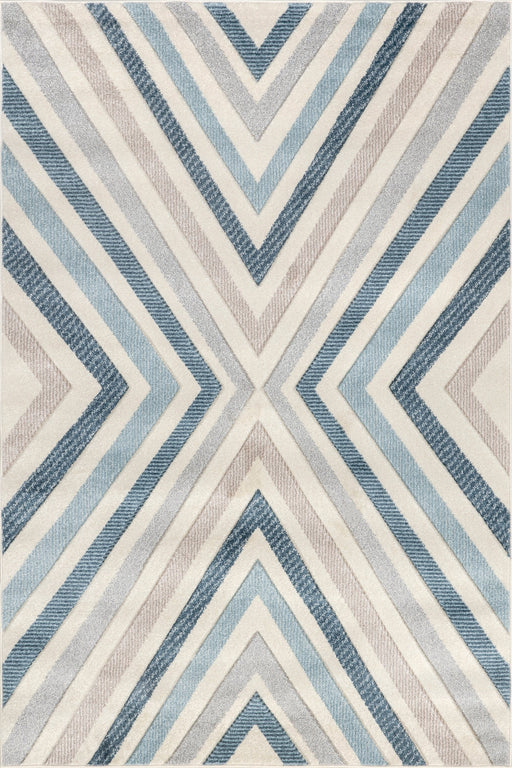 Chevron Area Rug in Blue Color 160x230 cm