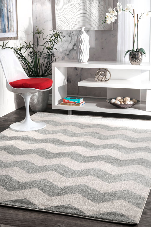 Tappeto Chevron grigio 160 cm x 230 cm