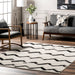 Chevron Pattern Area Rug 160x230 cm Grey