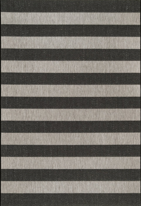 Chevron Stripes Area Rug for Indoor and Outdoor Use Black