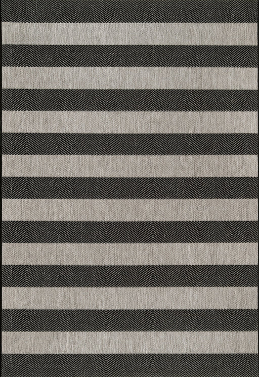 Chevron Stripes Area Rug for Indoor and Outdoor Use Black