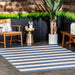 Chevron Stripes Area Rug for Indoor and Outdoor Use Blue