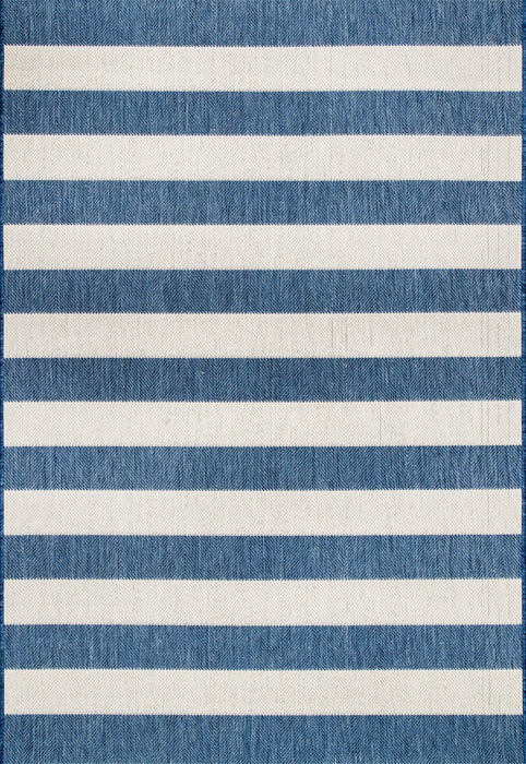 Chevron Stripes Area Rug for Indoor and Outdoor Use Blue