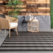 Chevron Stripes Rug for Indoor and Outdoor Use in Black