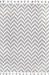 Chevron Tassel Area Rug in Grey 120x180 cm