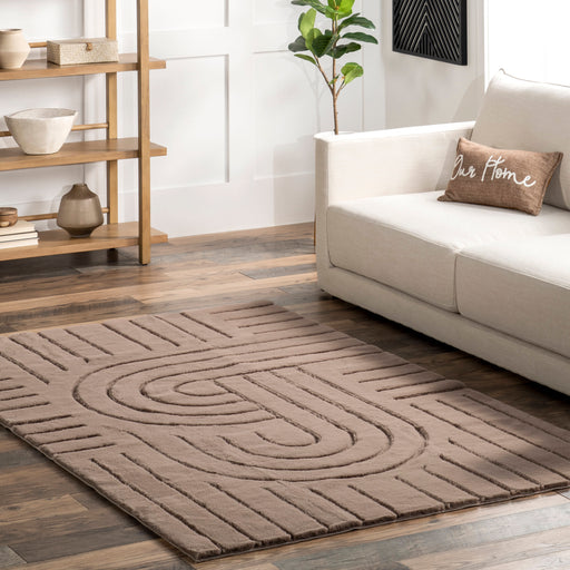 Chiarra Washable Plush Cloud Area Rug Brown 120x180 cm