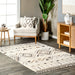 Christina Beige Abstract Symbols Area Rug 140x200 cm