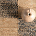 Chunky Checkered Jute Area Rug 140cm Natural