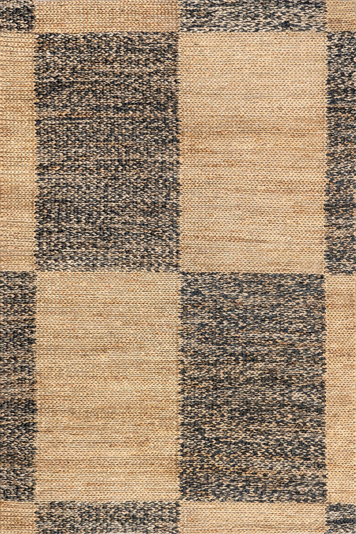 Chunky Checkered Jute Area Rug 140cm Natural