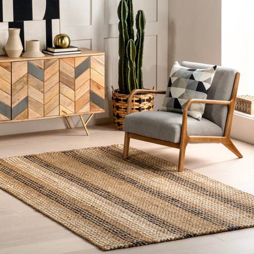 Chunky Jute Area Rug 120x180 cm Natural Texture