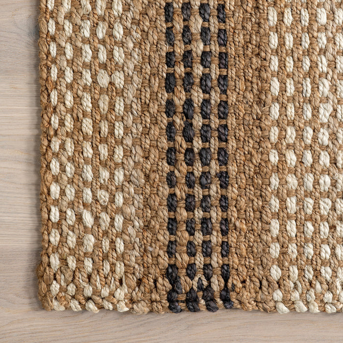 Chunky Jute Area Rug 120x180 cm Natural Texture