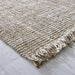 Chunky Jute Tassel Loose Open Weave Hand-Woven Natural Fibre Flatweave Gold/Cream Rug