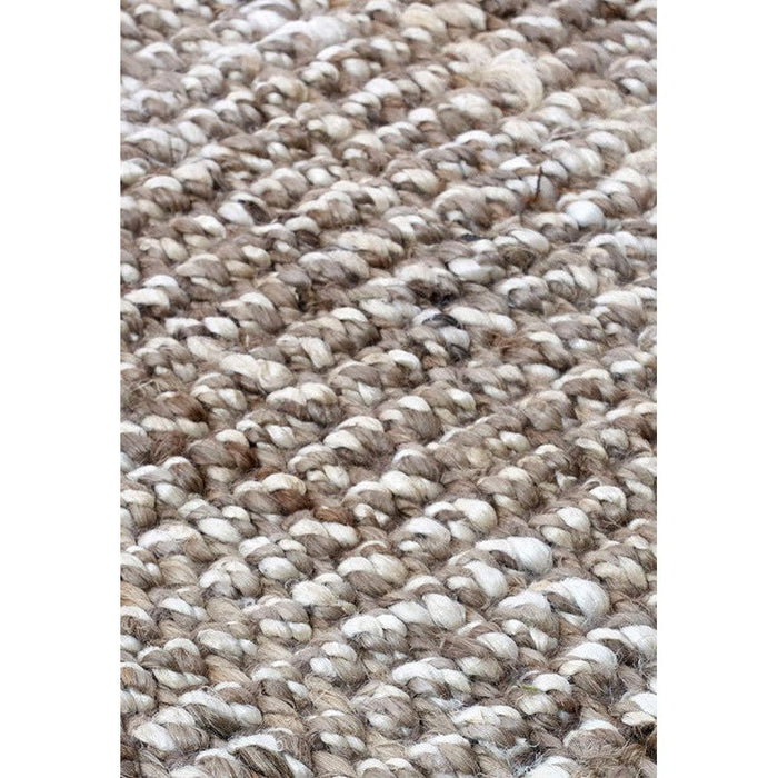 Chunky Jute Tassel Loose Open Weave Hand-Woven Natural Fibre Flatweave Grey/Cream Rug