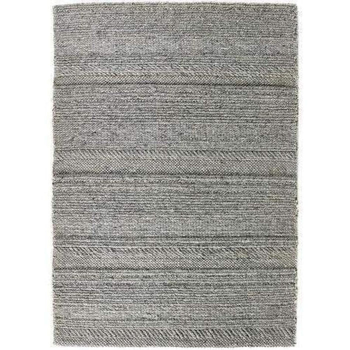 Chunky Knit Modern Plain Subtle Stipe Mottled Beaded Pebble Hand-Woven Textured Hi-Low Wool Flat-Pile Natural Rug