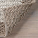 Chunky Knit Wool Area Rug in Ivory 140x200 cm