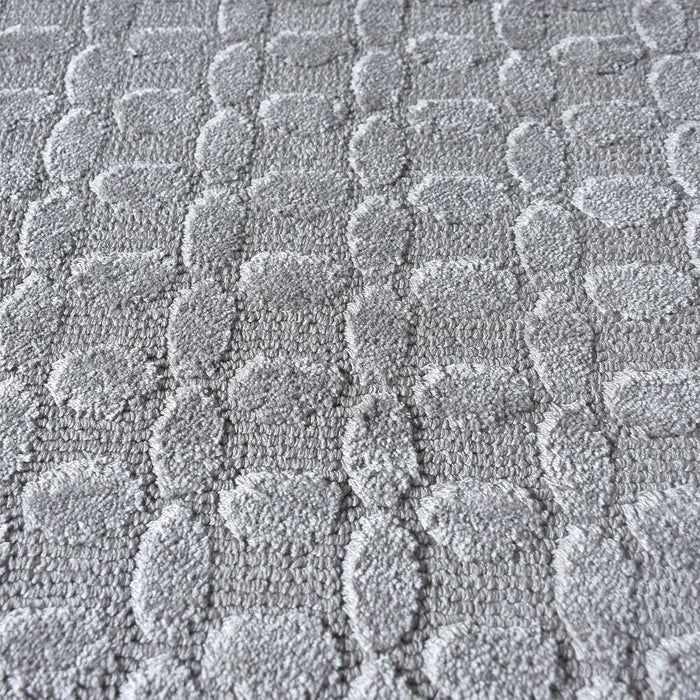 Circular Knitted Viscose Rug in Grey