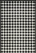 Classic Black and Off White Checkered Outdoor Rug 152x91 cm