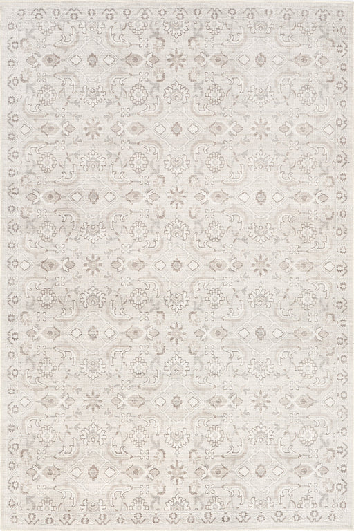 Classic Floral Washable Area Rug 80x150 cm Cream