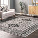 Classic Grey Oriental Medallion Area -matto 120x180 cm