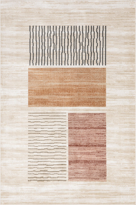 Cleo Geometric Area Rug 160 cm Burnt Orange