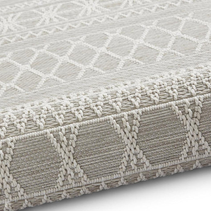 Coast 9421 Moroccan Durable Stain-Resistant Weatherproof Flatweave In-Outdoor Beige Rug