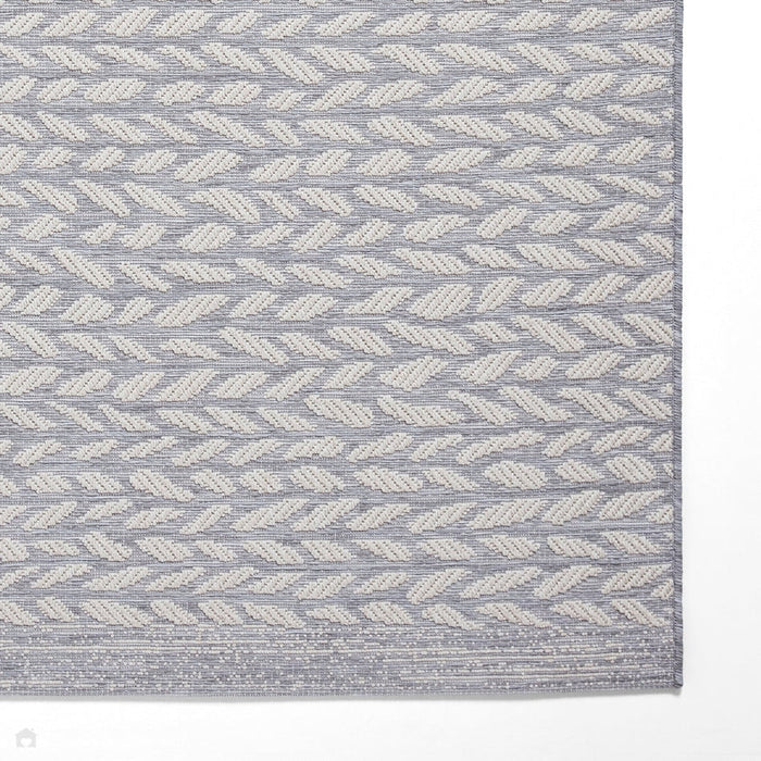 Coast A055 Moroccan Durable Stain-Resistant Weatherproof Flatweave In-Outdoor Grey/Cream Rug