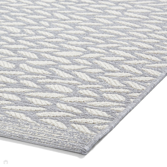 Coast A055 Moroccan Durable Stain-Resistant Weatherproof Flatweave In-Outdoor Grey/Cream Rug