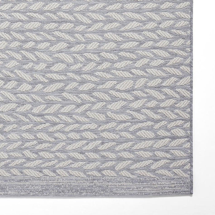 Coast A055 Moroccan Durable Stain-Resistant Weatherproof Flatweave In-Outdoor Grey/Cream Rug